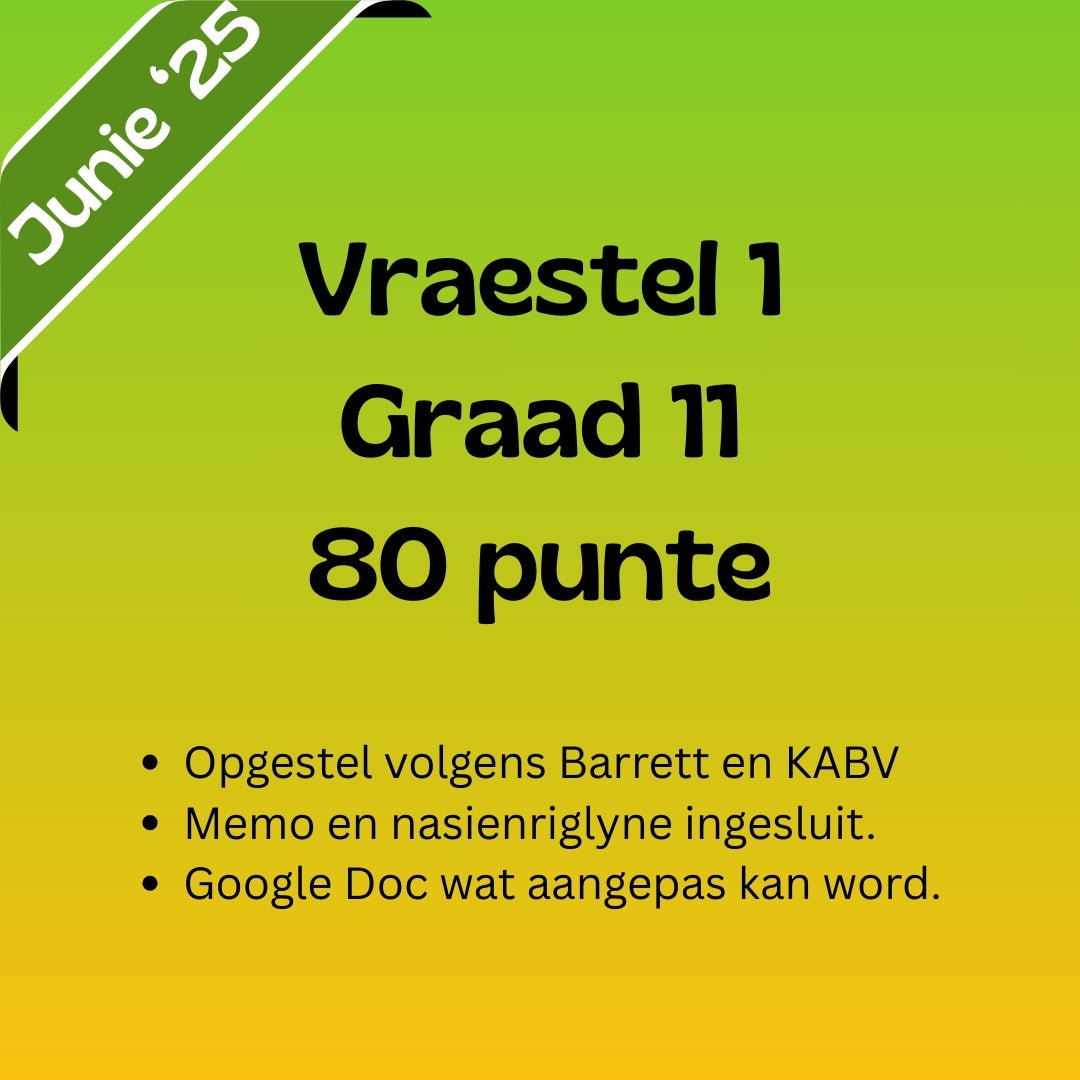2025 Graad 11 Junie Vraestel 1