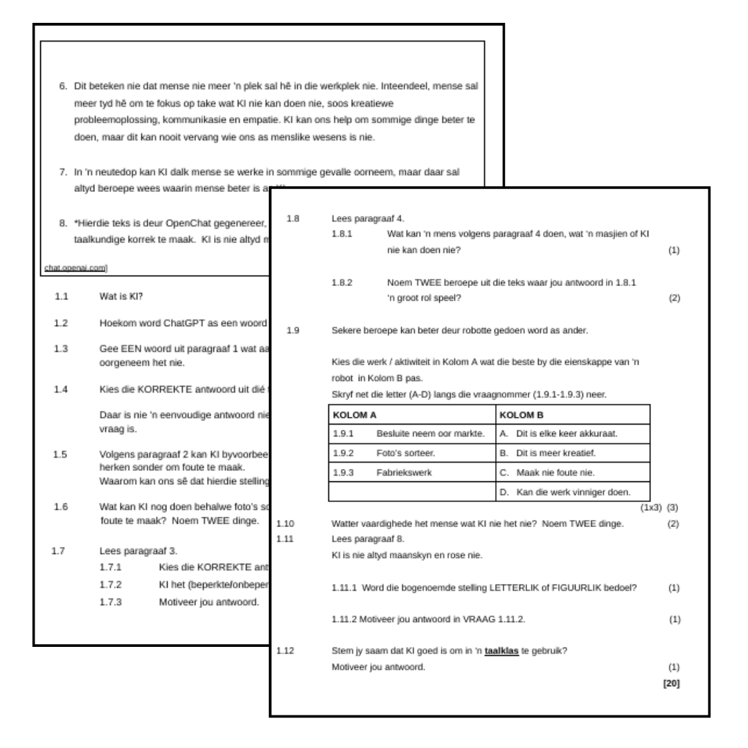 2024 Afrikaans EAT Graad 11 Taak 3 Doc (Toets uit 40)
