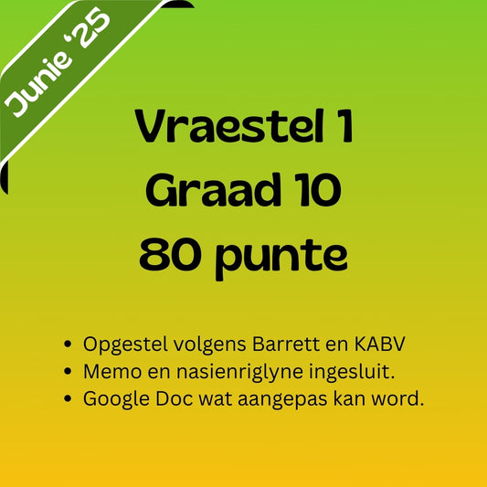 2025 Graad 10 Junie Vraestel 1