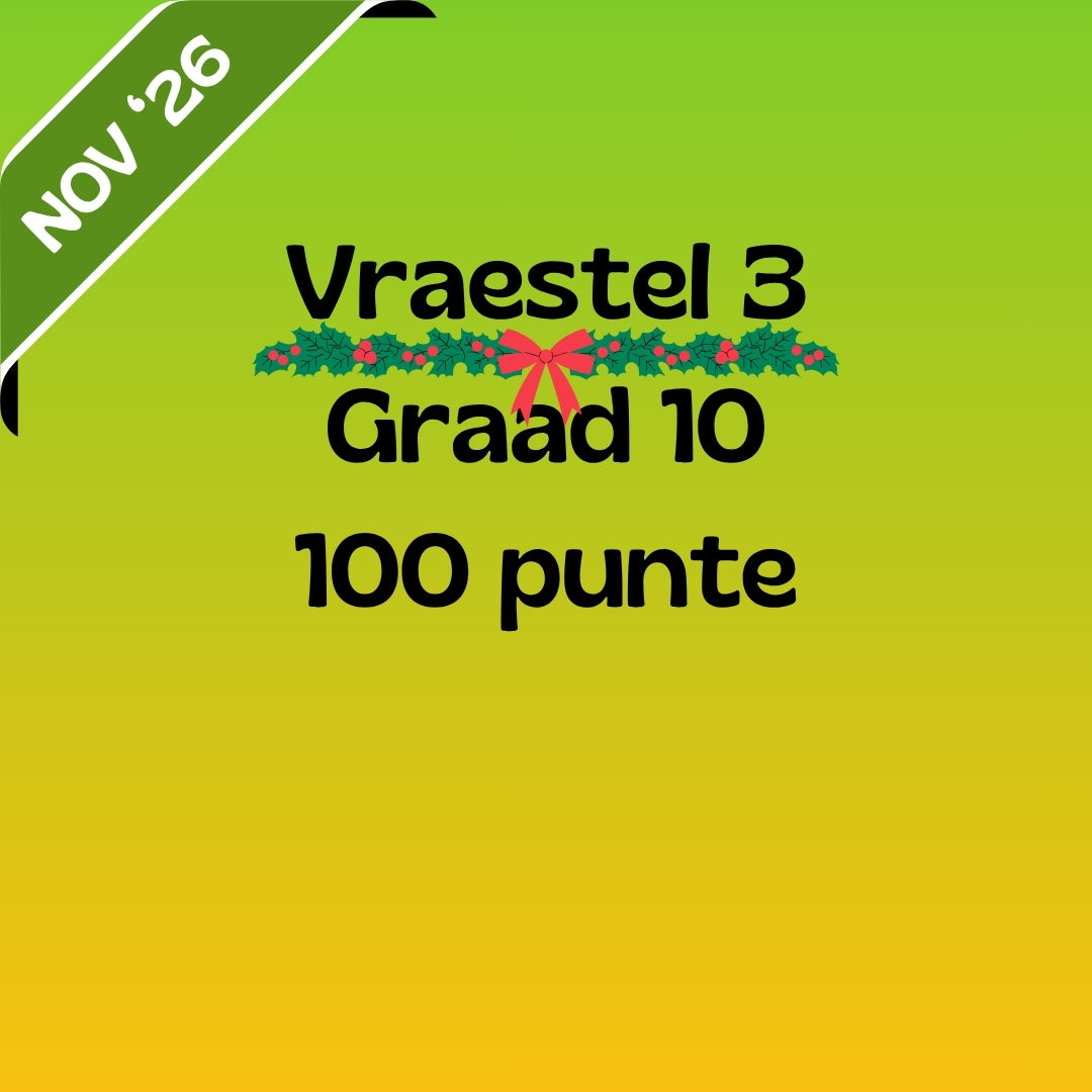 2026 Graad 10 November Vraestel 3
