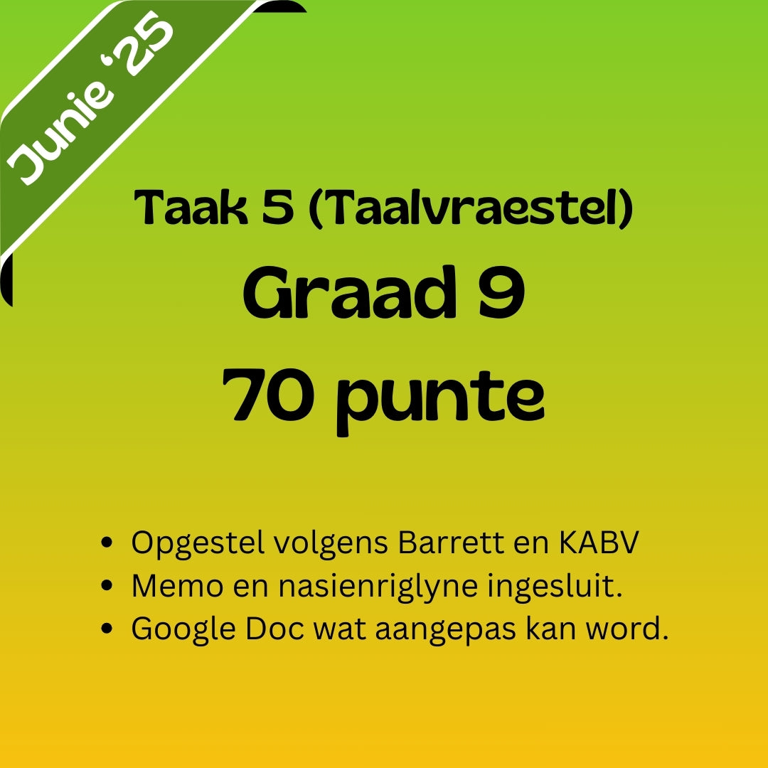 2025 Graad 9 Taak5 (Taalvraestel)