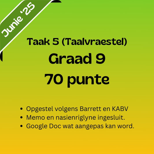 2025 Graad 9 Taak5 (Taalvraestel)