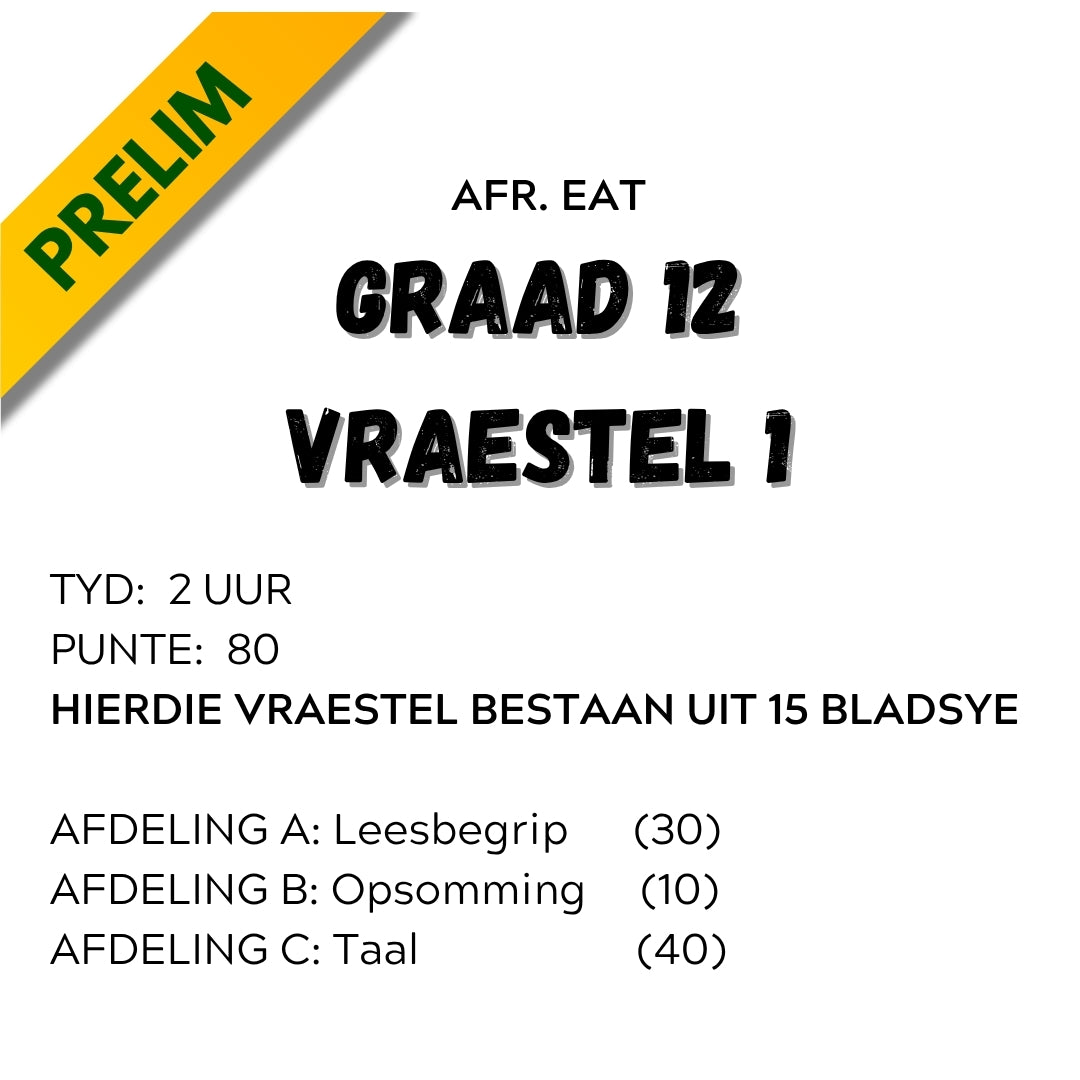 2026 Gr. 12 PRELIM Vraestel 1 Afrikaans EAT Doc (Eksamen uit 80)
