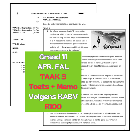 2024 Afrikaans EAT Graad 11 Taak 3 Doc (Toets uit 40)