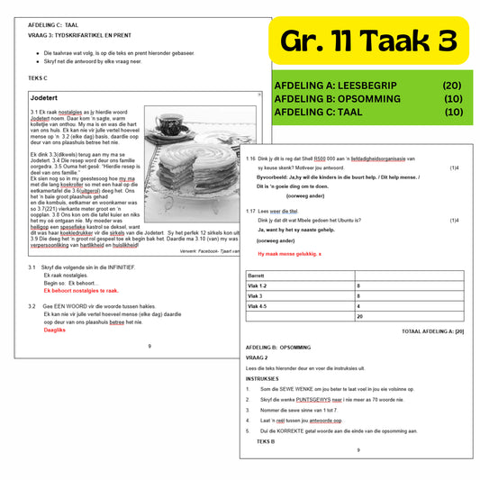 2025 GRAAD 11 Taak 3 EAT (Doc) (