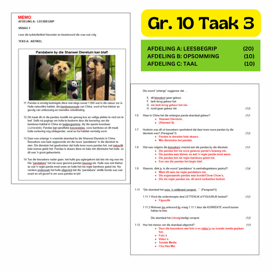 2025 GRAAD 10 Taak 3 EAT (Doc)