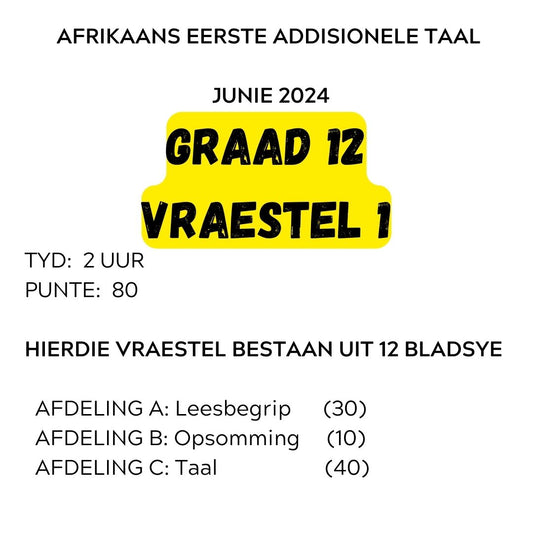 Gr. 12 Vraestel 1 Afrikaans EAT Doc (Eksamen uit 80)