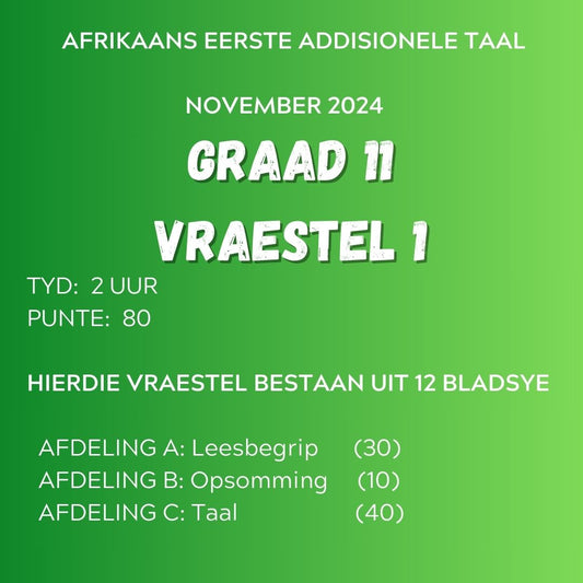 Gr. 11 November Vraestel 1 Afrikaans EAT Doc (Eksamen uit 80)