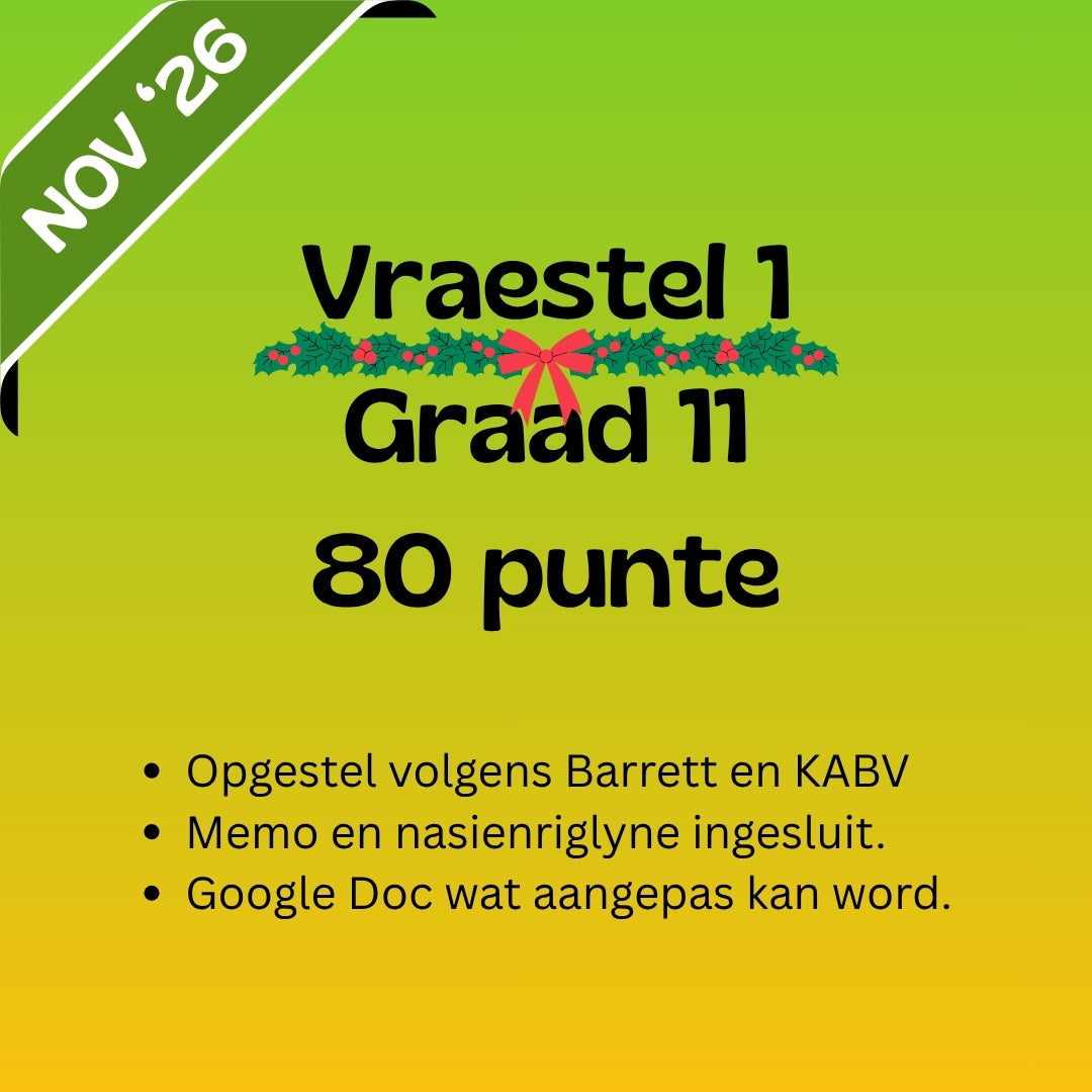 2026 Graad 11 November Vraestel 1
