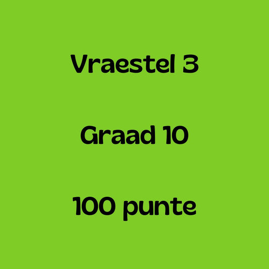 Graad 10 Vraestel 3 Afrikaans EAT Doc (Eksamen uit 100)