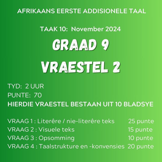 Graad 9 November Vraestel 2 Afrikaans EAT Doc (Eksamen uit 70)