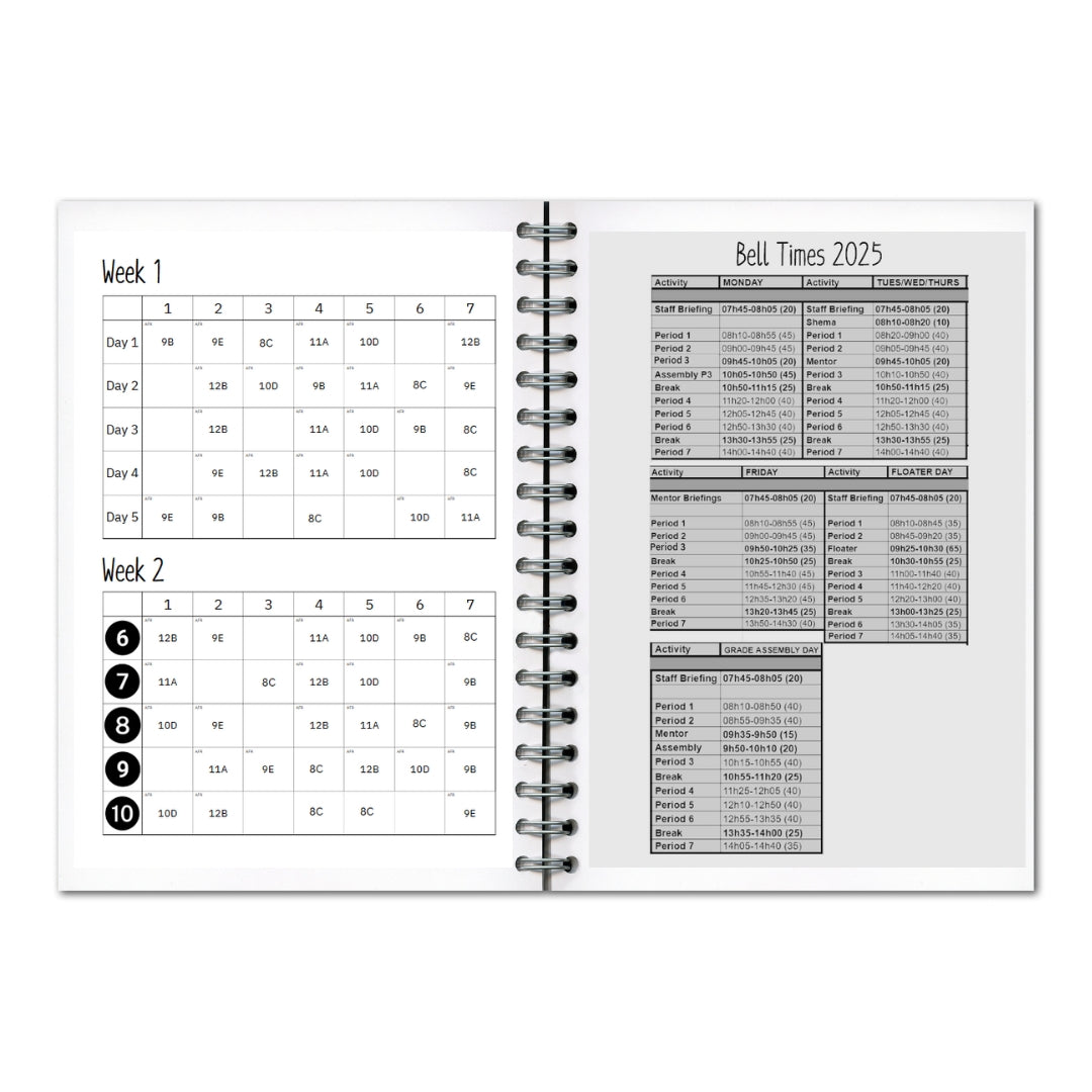 Daily Planner for High School Teachers Template 2025 (Not a physical item)