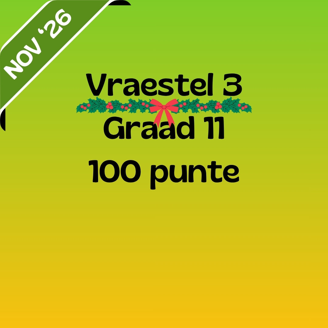 2026 Graad 11 November Vraestel 3