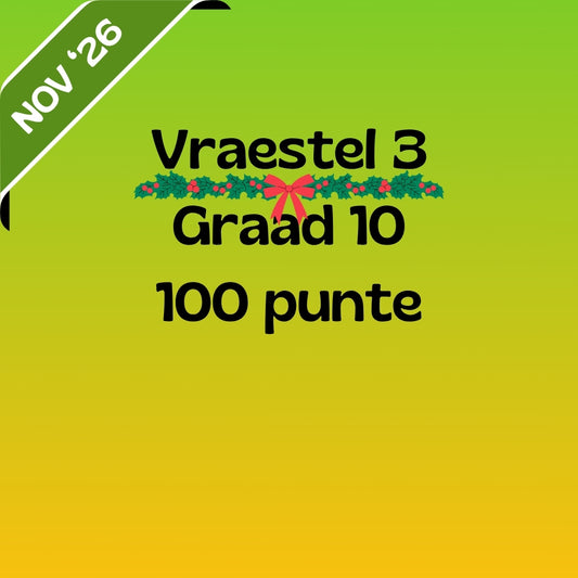 2026 Graad 10 November Vraestel 3