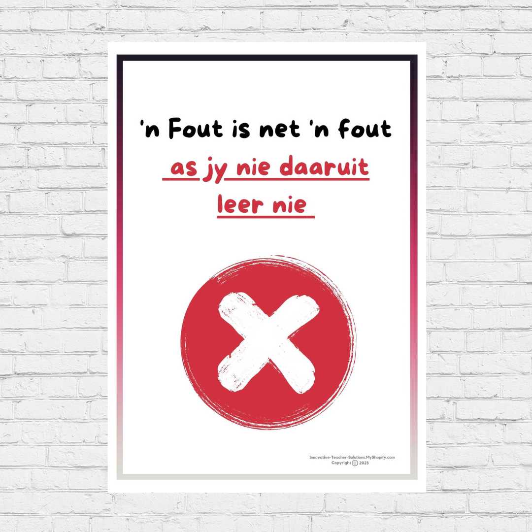 A3 Motivational Poster (Afrikaans & English)